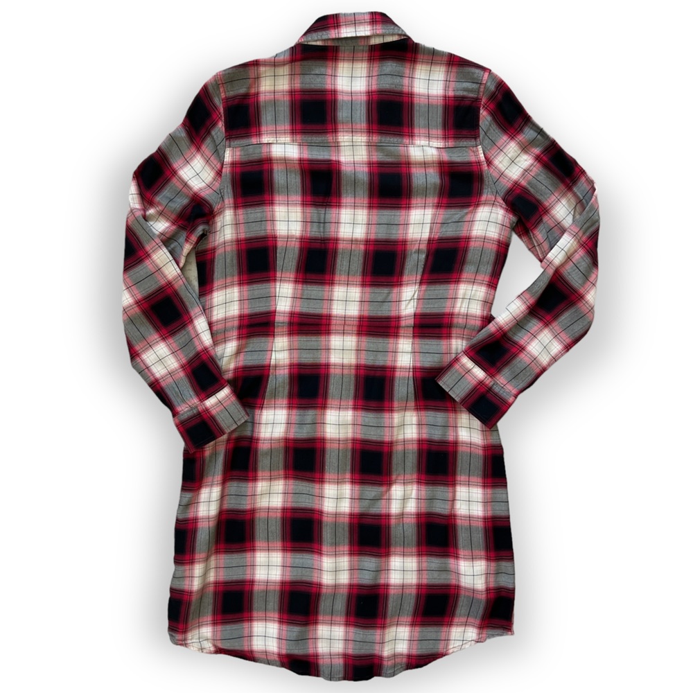 UNTUCKIt Plaid Rachel Wrap Dress in Red and Black Plaid, Size XS - Picture 7 of 15